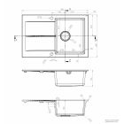 Set évier en granit Berg Hobart BRQ1911A, mitigeur de cuisine Berg Porta WW 130231PH