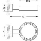 Set brosse WC Grohe Essentials 40513AL1, porte-serviettes Grohe Essentials 40510AL1, 40507AL1, 40508AL1, 40511AL1, 40372001