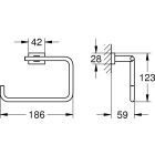 Set brosse WC Grohe Essentials 40513AL1, porte-serviettes Grohe Essentials 40510AL1, 40507AL1, 40508AL1, 40511AL1, 40372001