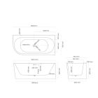 Set baignoire d’angle Oltens Hulda 11002000, couvercle en liège Oltens 09002300