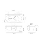 Set baignoire d’angle Oltens Hulda 11004000, couvercle en liège Oltens 09002000