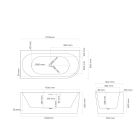 Set baignoire d’angle Oltens Hulda 11005000, couvercle en liège Oltens 09002800