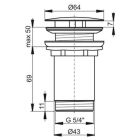 Set mitigeur de lavabo Ravak 10° X070151, lavabo Ravak Ceramic XJX01155002, X01762