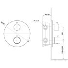 Set mitigeur bain-douche Cersanit Zen S951-564, ensemble de douche Cersanit Inverto S951-708, S951-553