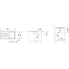 Set évier en granit Blanco Favos 45 S 526079, mitigeur de cuisine Hagser Emma HGR40000035