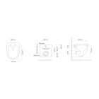 Set cuvette de WC Oltens Hamnes 42521000, châssis encastré Tece Base 9400407, 45109000, 9.240.401