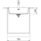 Set évier en granit Franke Maris 125.0687.256, mitigeur de cuisine Franke Lina 115.0626.081