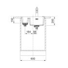 Set évier en granit Franke Maris 125.0687.269, mitigeur de cuisine Franke Pescara L Slide-In 115.0538.940