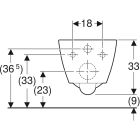 Set cuvette de WC Geberit Smyle 500.379.01.1, châssis encastré Geberit Duofix 111.170.00.2, 500.240.01.1