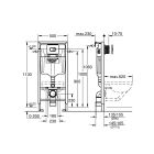 Set châssis encastré avec bouton de chasse d'eau Grohe Solido 38981000, cuvette WC avec abattant à descente lente Hagser Beno HGR20000042