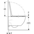 Set cuvette WC avec abattant à descente lente Geberit Acanto 502.774.00.1, châssis encastré Geberit Duofix 111.003.00.2, 111.815.00.1, 156.050.00.1