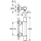 Set mitigeur de douche Grohe Precision 345942430, ensemble de douche Grohe Vitalio Start 279482431