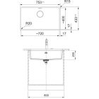 Set évier en granit Franke Maris 125.0687.263, mitigeur de cuisine Franke Lina 115.0626.024