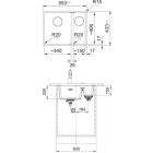 Set mitigeur de cuisine Franke Vital Semi-Pro 120.0621.313, évier en granit Franke Maris 125.0687.265