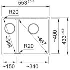 Set évier en granit Franke Maris 125.0697.756, mitigeur de cuisine Franke Atlas 115.0521.439