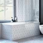Set baignoire rectangulaire Oltens Langfoss 10003900, paroi de baignoire Oltens Sela 23202100