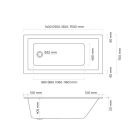 Set baignoire rectangulaire Oltens Langfoss 10004900, paroi de baignoire Oltens Sela 23202100