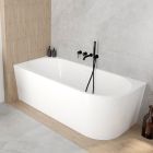 Set baignoire d’angle Oltens Delva 11007000, couvercle en liège Oltens 09002810