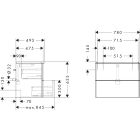 Set armoire Hansgrohe Xelu Q 54028000, lavabo Hansgrohe Xelu Q 61020450