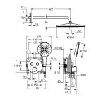Set ensemble de douche Grohe Precision Smartcontrol 34877000, produit nettoyant pour chrome Grohe 48166000