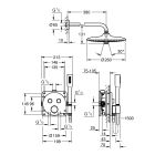 Set ensemble de douche Grohe Precision Smartcontrol 34878000, produit nettoyant pour chrome Grohe 48166000
