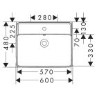 Set armoire Hansgrohe Xilesa E 54253700, lavabo Hansgrohe Xanuia Q 60133450