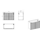 Set armoire Comad Nova Black NOVA BLACK D2 82-80-2D, plan de travail Comad Nova Black NOVA BLACK B 89-80