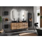 Set armoire Comad Nova Oak NOVA OAK A 82-60-2S, lavabo Comad Dance White UM-2060RB DANCE 60-DP