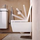 Set cuvette WC avec abattant à descente lente Hansgrohe EluPura Q 60293450, châssis encastré Hansgrohe iFrame universal 01022180, 66001000