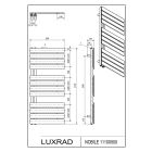 Set radiateur électrique Luxrad Nobile Elektro NOB11105009003ERG, appareil de chauffage électrique Luxrad GLX GLX400B
