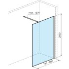 Set kit de montage Excellent Vidoq KAEX.1519.CR, paroi de douche walk-in Excellent Vidoq KAEX.1512.0785.2000.06.01