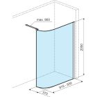 Set paroi de douche walk-in Excellent Vidoq KAEX.1507.930.LP.GL, paroi de douche walk-in Excellent Vidoq KAEX.1506.1200.LP.GL