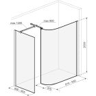 Set paroi de douche walk-in Excellent Vidoq KAEX.1507.930.LP.GL, paroi de douche walk-in Excellent Vidoq KAEX.1506.1200.LP.GL