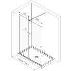 Set kit de montage Excellent Ortigo KAEX.5012.1014.BL, paroi de douche Excellent Ortigo KAEX.5022900, KAEX.5007.01.1200.LP2/2, KAEX.5007.01.1200.LP1/2, KAEX.5022.BL