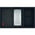 Set mitigeur de cuisine Franke Pescara 360 115.0545.136, évier en granit Franke Kanon 125.0721.162