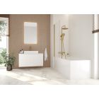 Set paroi de baignoire Oltens Sela 23202100, baignoire rectangulaire Oltens Lykke 10010000