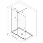 Set kit de montage Excellent Ortigo KAEX.5012.1014.BL, porte de douche Excellent Ortigo KAEX.5007.01.1400.LP2/2, KAEX.5007.01.1400.LP1/2