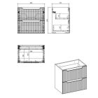 Set armoire Comad Nova Cashmere NOVA CASHMERE 82-60-2S, plan de travail Comad Nova Cashmere NOVA CASHMERE 89-60