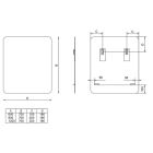 Zestaw Comad Iconic White szafka 60x45,6 cm podumywalkowa wisząca biała z umywalką, szafką boczną i lustrem SET ICW-SKY 60 CM A01