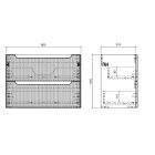 Set armoire Comad Nova Cashmere NOVA CASHMERE 82-80-2S, plan de travail Comad Nova Oak NOVA OAK A 89-80