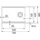 Set évier en granit Franke Kanon 125.0716.372, mitigeur de cuisine Franke Eos 115.0590.044