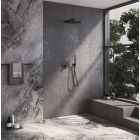 Set mitigeur bain-douche Kronenbach Smart Push 19044002SM, douche à effet de pluie Kronenbach Supra 2.0 153765001904SMN, 01900190KBN, 27409002SMKB, 28276000KBSM, 28628002SMKB, 27500001 KB