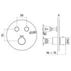 Set mitigeur bain-douche Kronenbach Smart Push 19044002SM, douche à effet de pluie Kronenbach Supra 2.0 153765001904SMN, 01900190KBN, 27409002SMKB, 28276000KBSM, 28628002SMKB, 27500001 KB