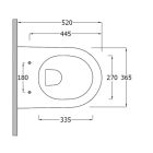 Set cuvette WC avec abattant à descente lente Kludi Resa D 24WCSET43, châssis encastré Kludi Unifix 79300