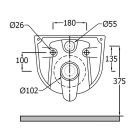 Set cuvette WC avec abattant à descente lente Kludi Resa D 24WCSET43, châssis encastré Kludi Unifix 79300