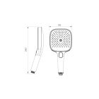 Set mitigeur de douche Ksuro 02 12001030, pommeau de douche Ksuro 02 One Click 16004030, 19002030, 37200300