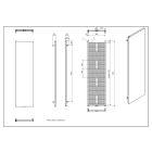 Set radiateur électrique Luxrad V-line Elektro VLI18005009005MATERG, appareil de chauffage électrique Luxrad GLX GLX800CZ
