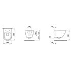 Set cuvette WC avec abattant à descente lente Laufen Lua H8660820000001, châssis encastré Laufen Ineo H9201140000001