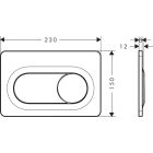 Set cuvette WC avec abattant à descente lente Hansgrohe GladeLake S 60309450, châssis encastré Hansgrohe iFrame universal 01022180, 66002670