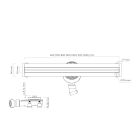 Set couvercle de drain linéaire Oltens Langan Slim 30017400, grille d’évacuation linéaire Oltens Langan Slim 30013300